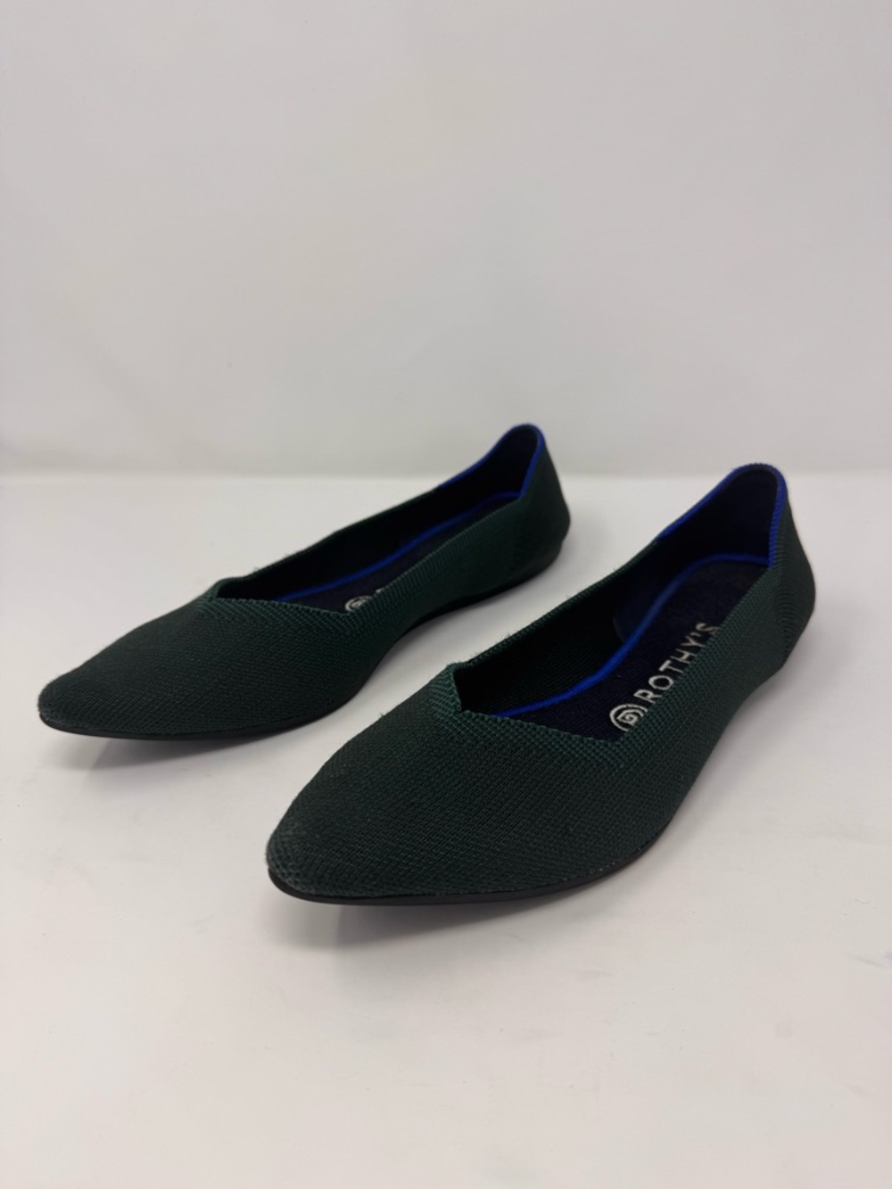 Rothy's Size 9.5 The Point Emerald Green Retired Flats